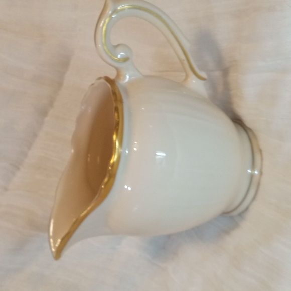 Old Ivory Gold Rim Cream & Sugar Syracuse China -SEE PHOTOS- Tiny Chip - Picture 5 of 16